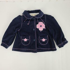 Beluga Navy Corduroy Button Up Top 12M